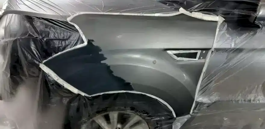 Kia Soul фото процесс ремонта крыла